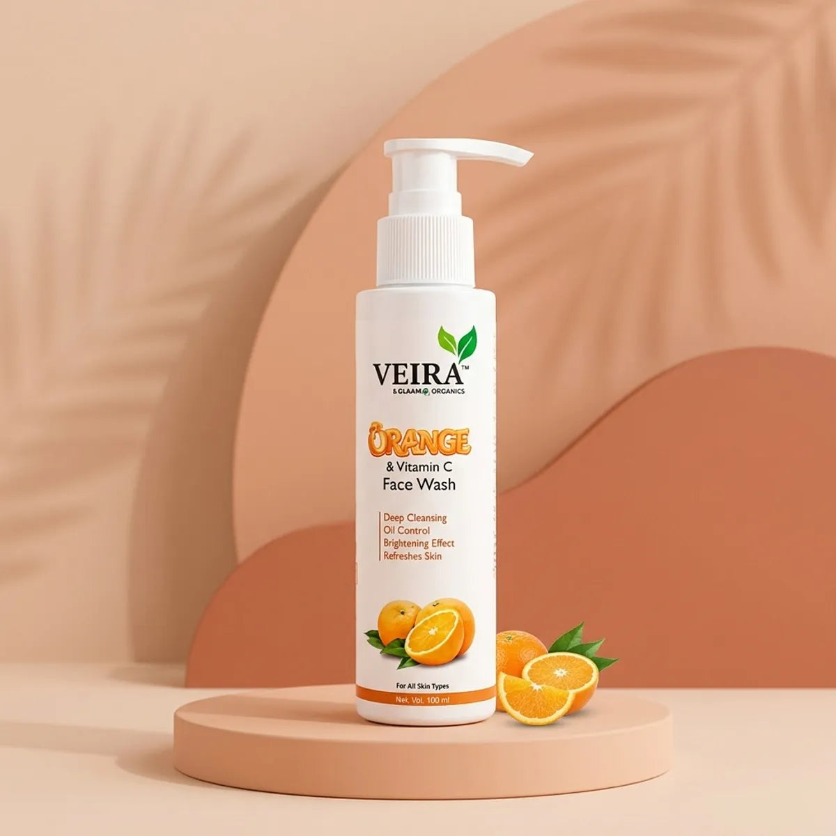 Orange & Vitamin C Face Wash | Deep Cleansing & Brightening | Oil Control | Refreshing Formula | 100ml