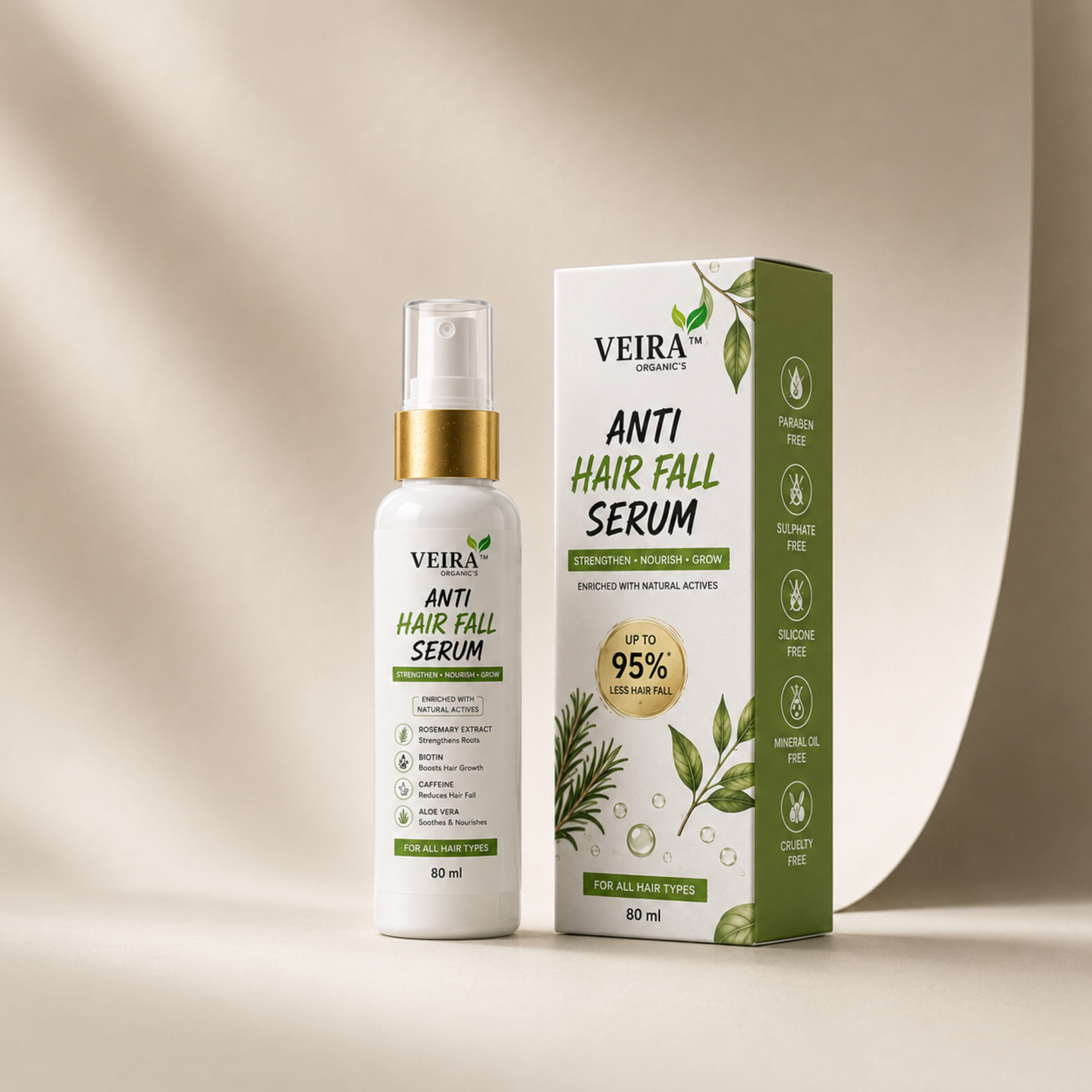 Anti Hair Fall Serum | Strengthening Hair Growth Serum for Healthy & Strong Hair | 80ml