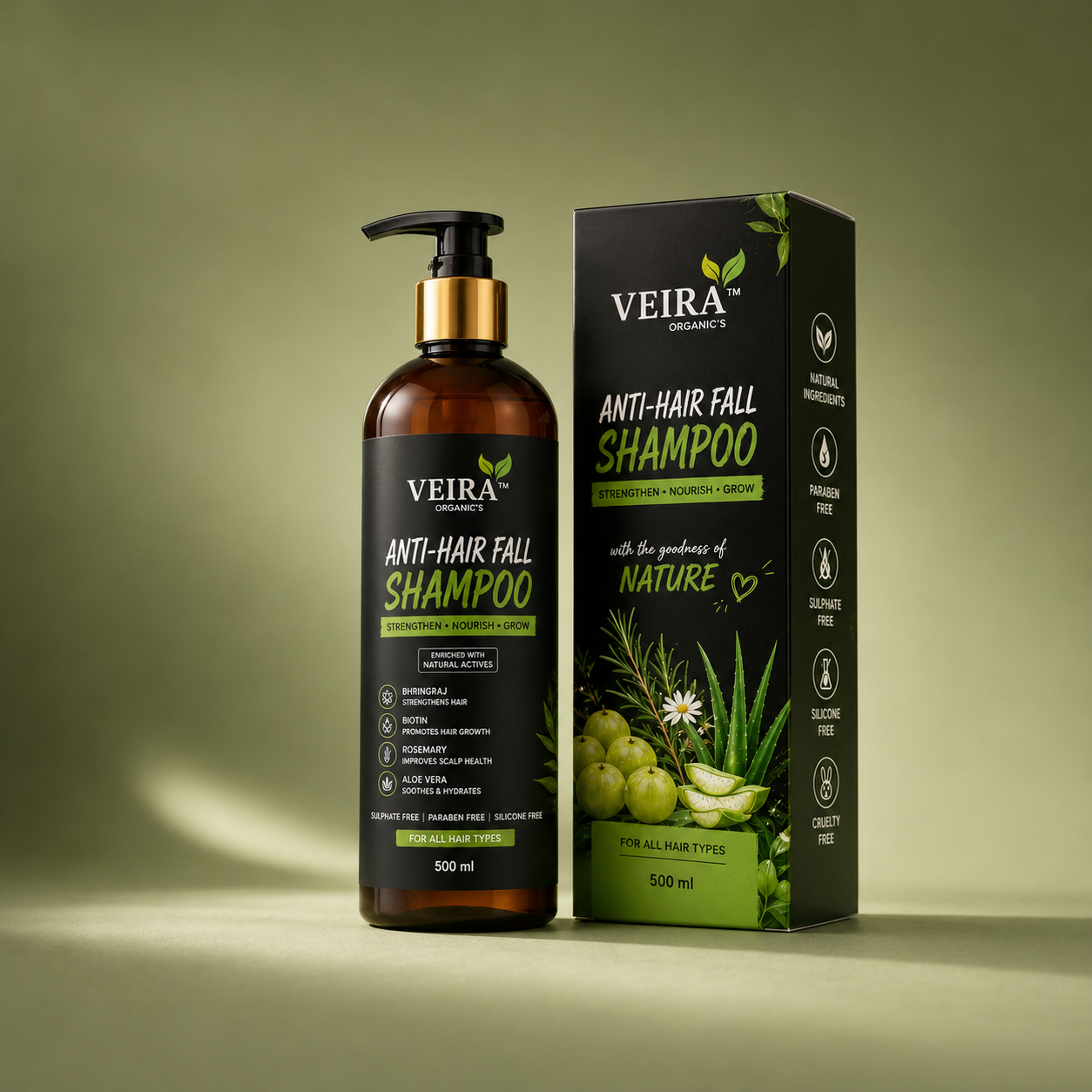 Anti Hair Fall Shampoo | Strengthening & Hair Growth Shampoo for Strong, Healthy Hair | 500ml