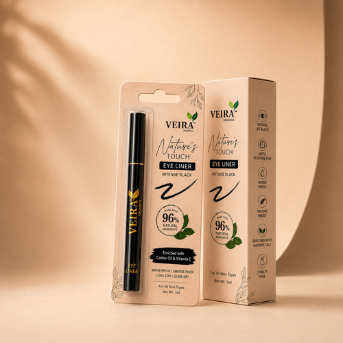 Nature's Touch Eye Liner | Intense Black Waterproof Smudge Proof Long Stay Liquid Eyeliner