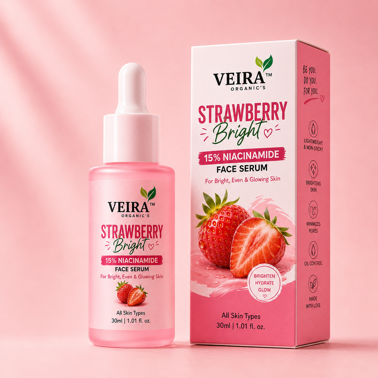 Strawberry Bright 15% Niacinamide Face Serum