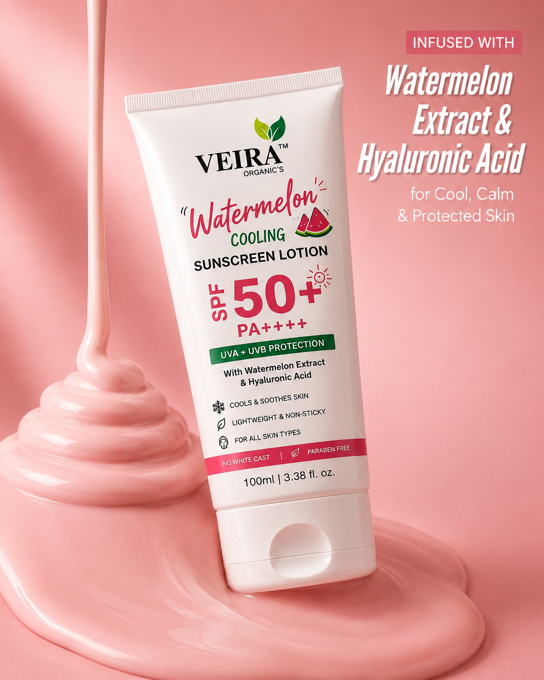 Watermelon Cooling Sunscreen Lotion SPF 50+ PA++++