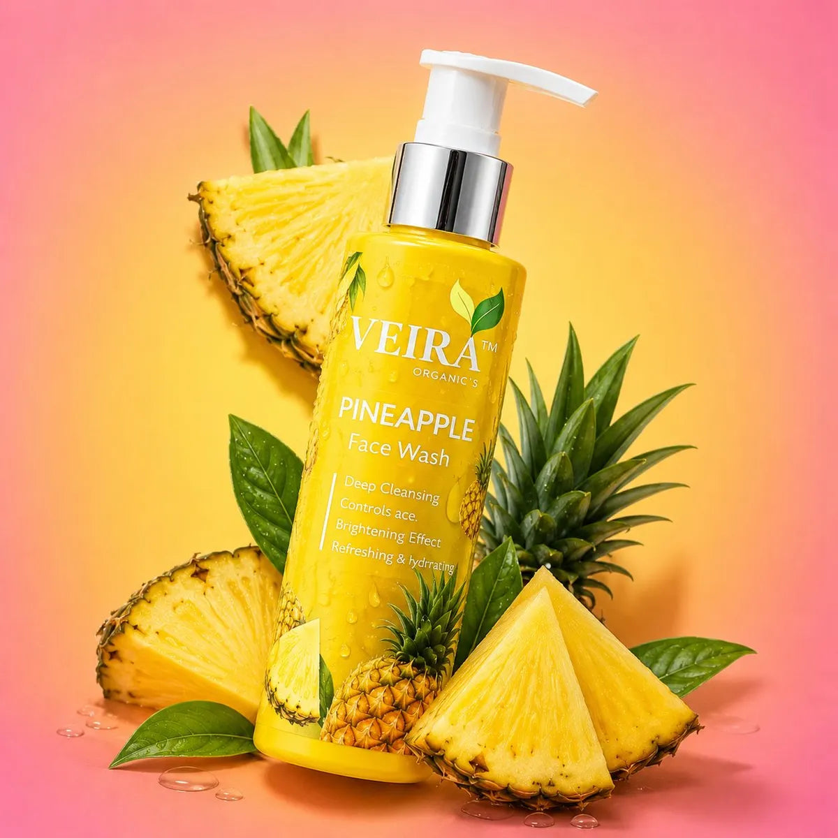 Pineapple Face Wash | Deep Cleansing & Brightening | Acne Control | Refreshing & Hydrating | 100ml
