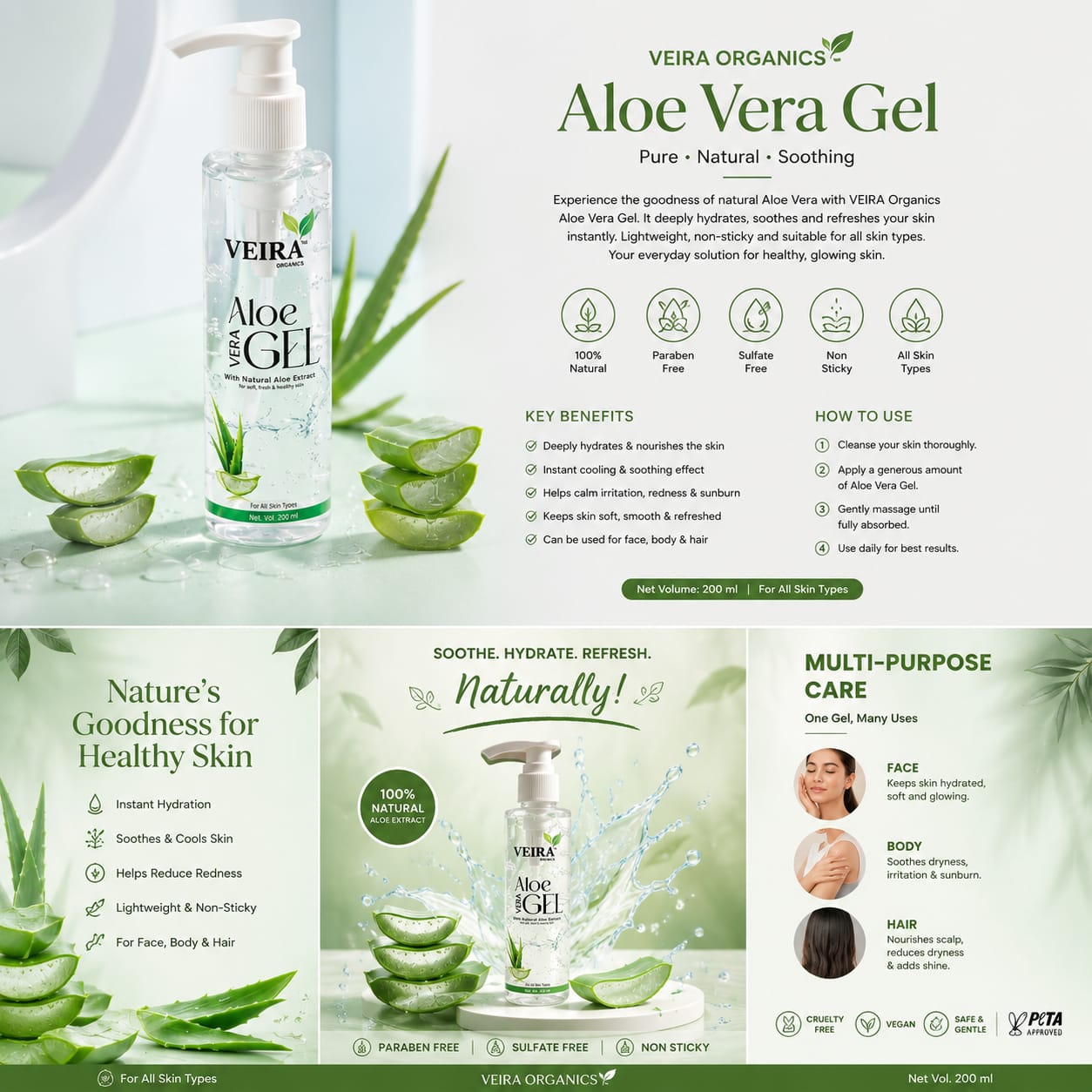 VEIRA Organics Aloe Vera Gel