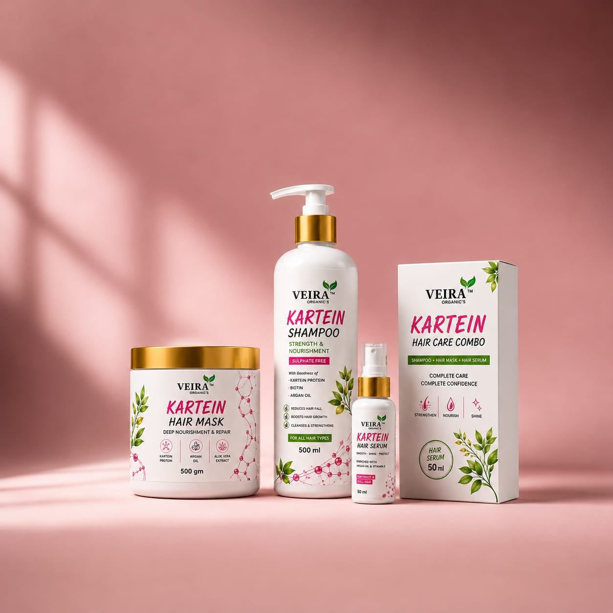 Kartein Hair Care Combo | Shampoo, Hair Mask & Hair Serum for Stronger, Healthier Hair